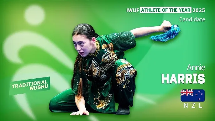 Annie Harris — IWUF Traditional Wushu Rising Star of the Year 2025 Female Candidate, New Zealand